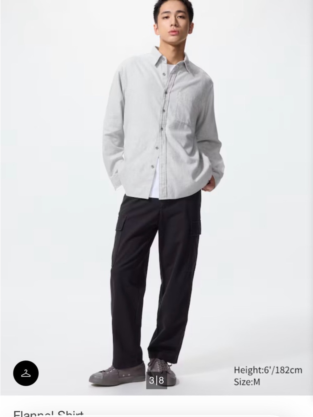 Uniqlo Heather Gray Button-Up Shirt